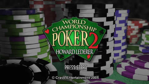World Championship Poker 2 title screen for PSP